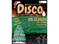 Weihnachtliche Disco Plakat