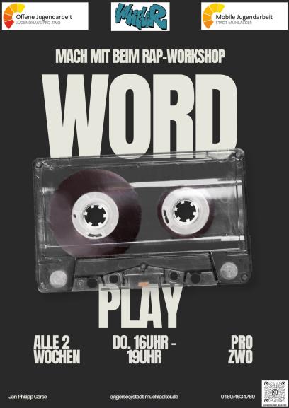 Flyer Rap Workshop der Jugendarbeit Mühlacker