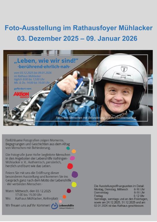 Plakat der Foto-Ausstellung der Lebenshilfe
